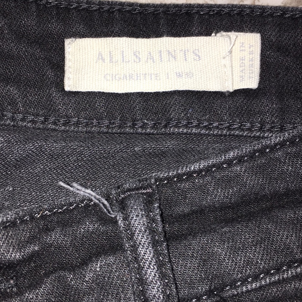 All saints black denim jeans - Picture 2 of 4